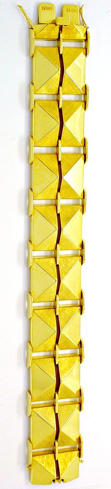 Foto 3 - Seltenes Designer-Pyramiden Gelbgold-Armband, K2961