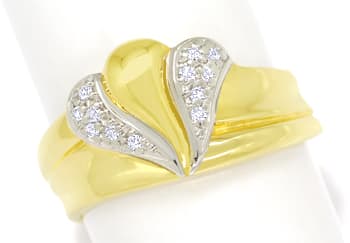 Foto 1 - Designer-Diamantbandring mit 12 Diamanten in 585er Gold, S1844