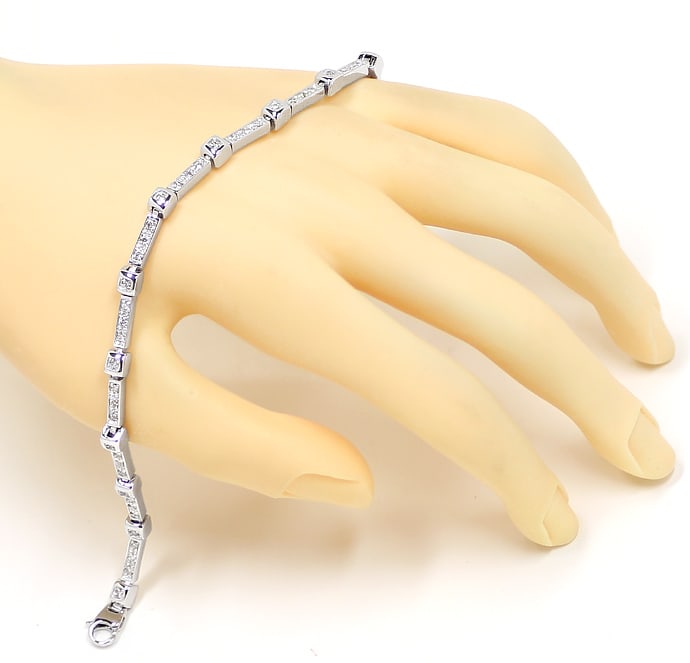 Foto 4 - Nobles Diamant-Armband 0,80ct Brillanten 18K Weißgold, S2370