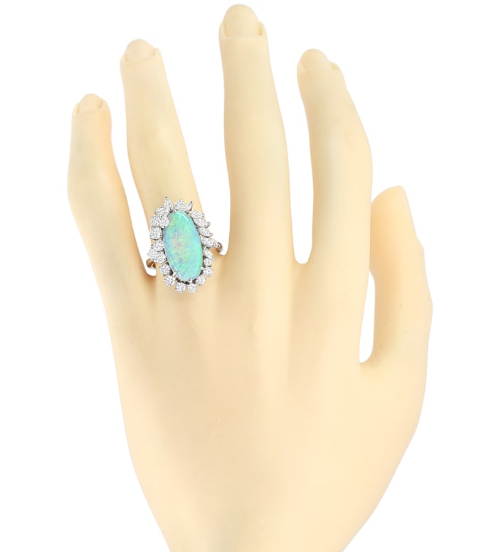 Foto 4 - Handarbeits-Ring Spitzen-Opal und Diamanten, S5968