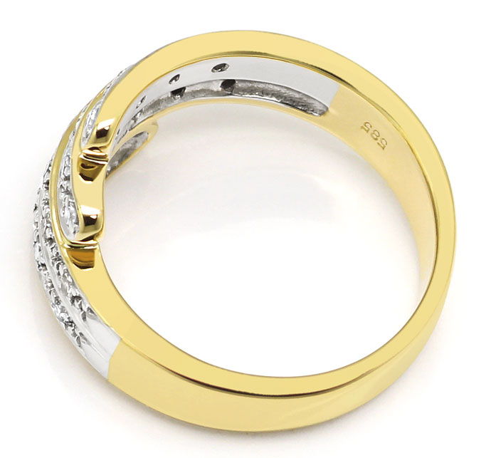 Foto 3 - Moderner Gold-Ring mit 0,22ct Diamanten River Lupenrein, S9198